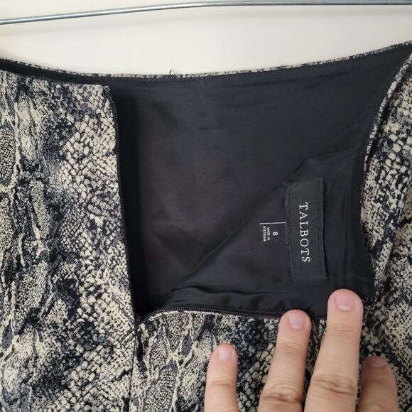 Talbots Snakeskin Print Professional Workwear Pencil Skirt Office Siren Size 8 - Picture 4 of 9